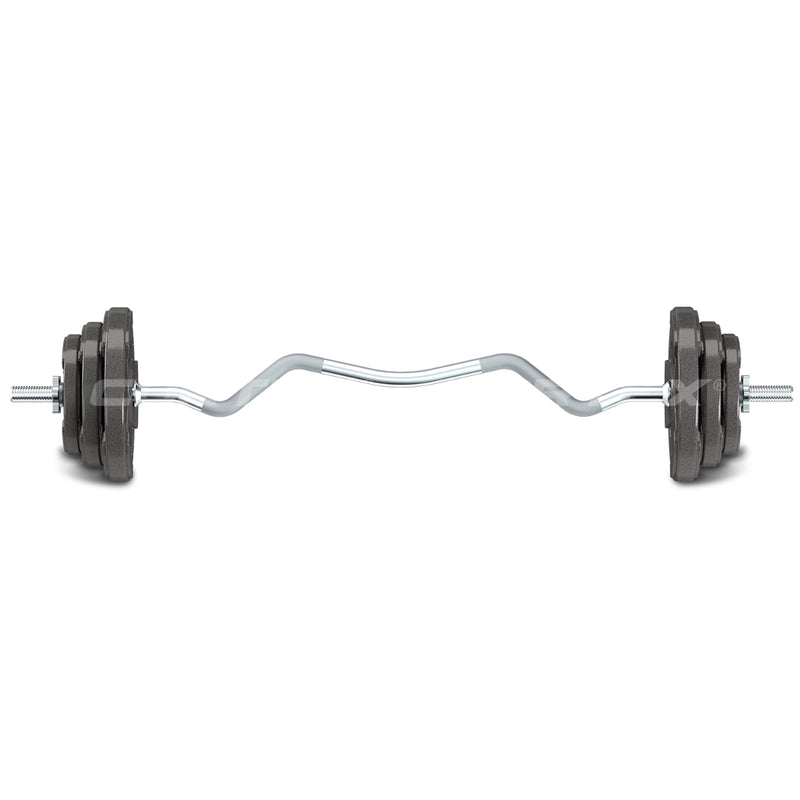 CORTEX 40kg Curl Bar 27mm Standard Weight Set