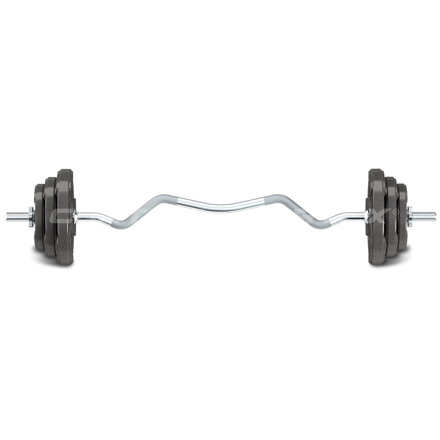 CORTEX 40kg Curl Bar 27mm Standard Weight Set