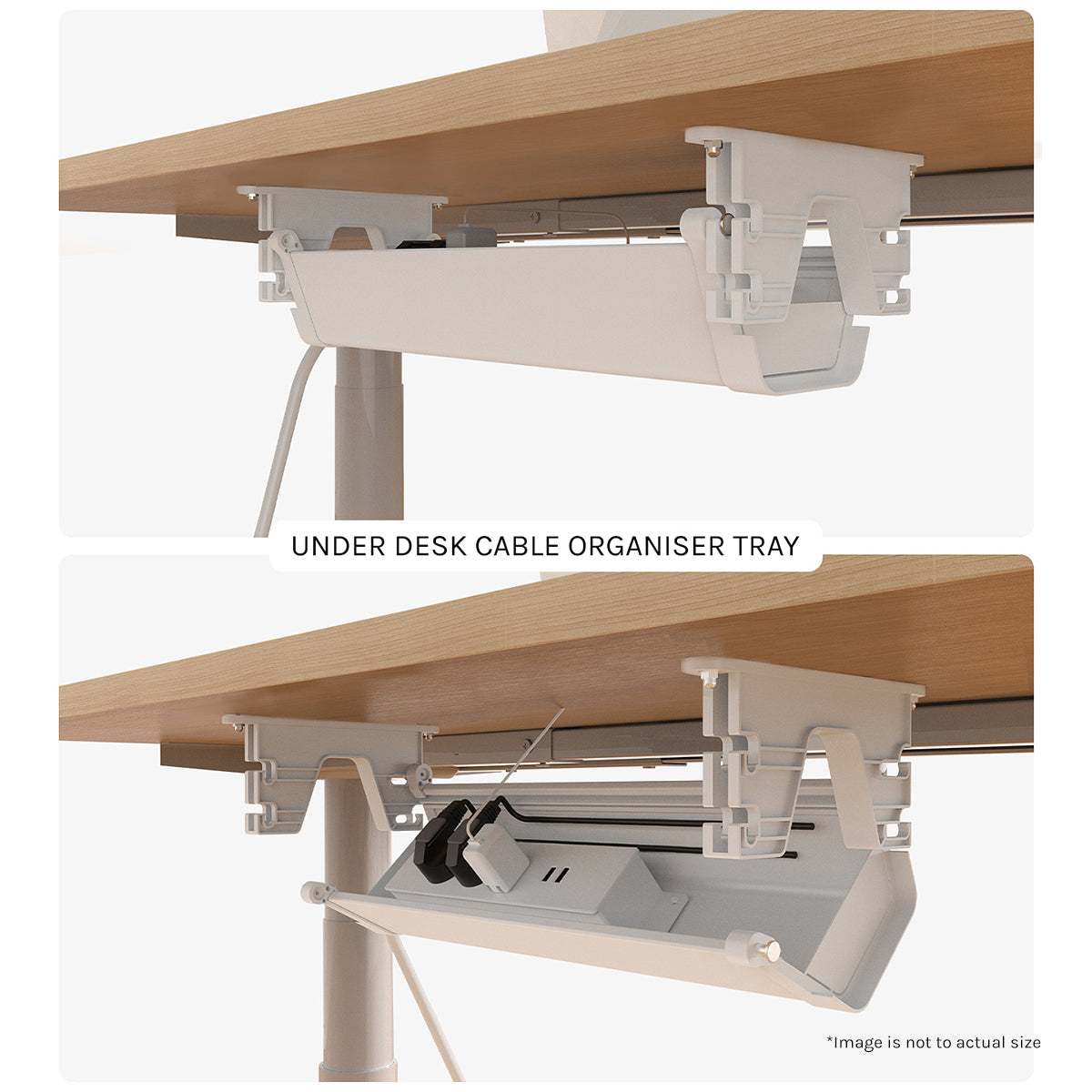 ErgoDesk Height Adjustable Under Desk Cable Management Tray (100cm) –  Lifespan Fitness