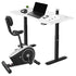 Cyclestation3 Exercise Bike with ErgoDesk Automatic Standing Desk 1500mm in White