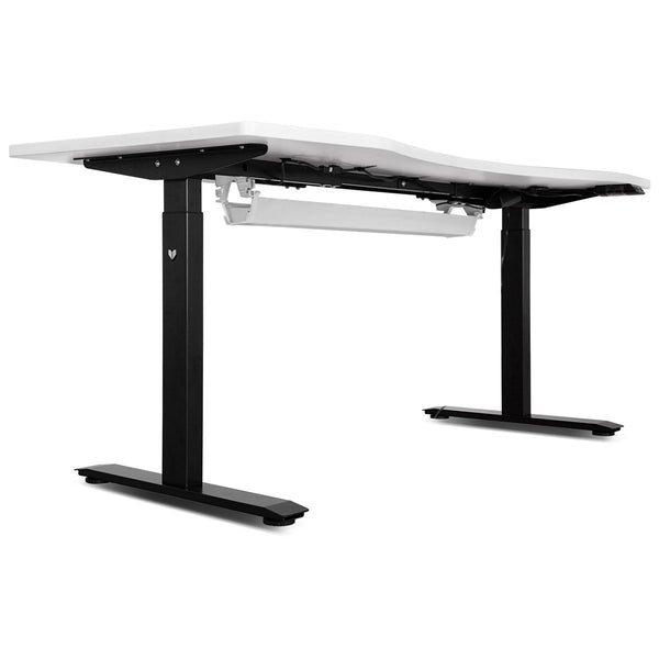 V-Fold Treadmill with ErgoDesk Automatic White Standing Desk 1500mm + Cable Management Tray